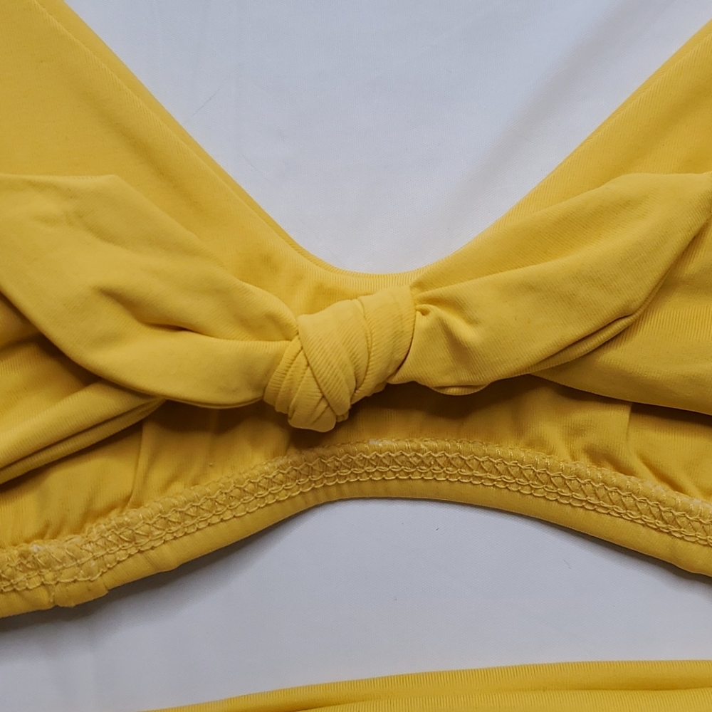 Becca 2 piece bikini NWT. golden yellow size S - Picture 7 of 9